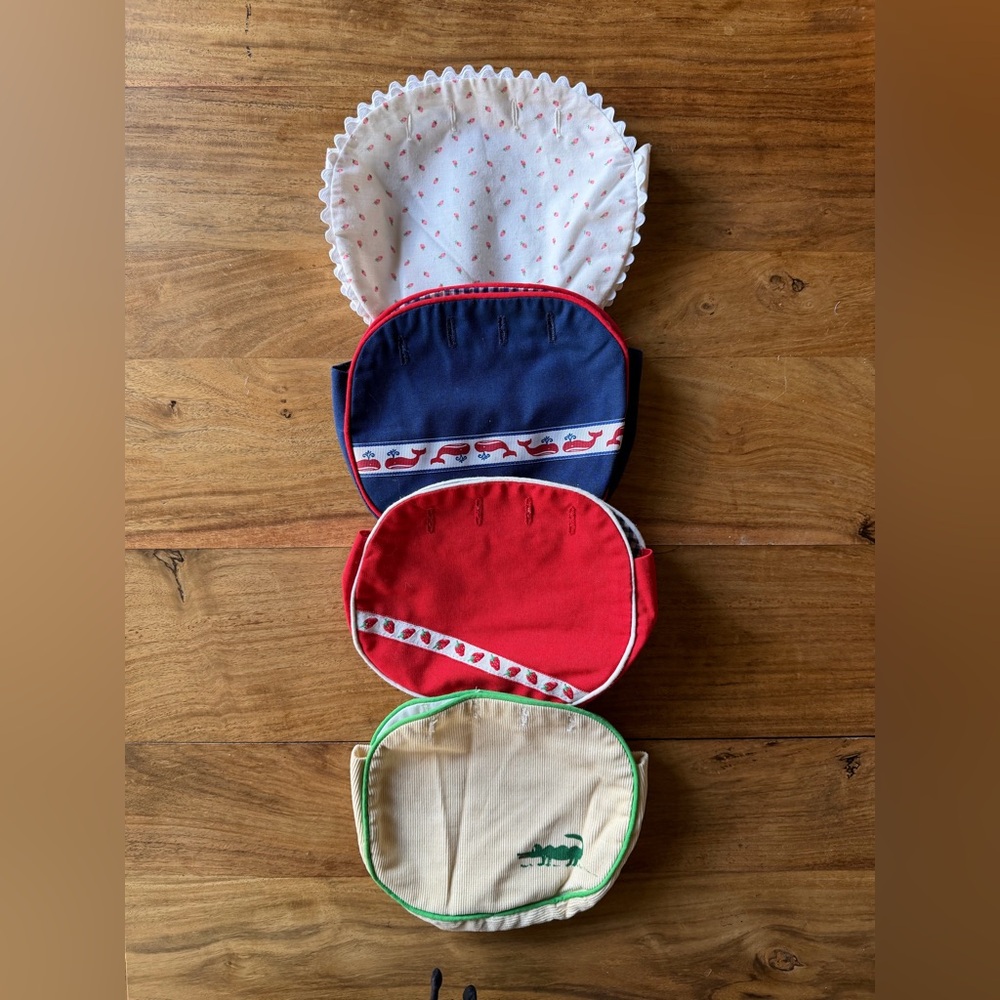 Adorable vintage Bermuda bag covers. Handmade.